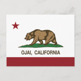 Kalifornien Flagga Ojai Vykort