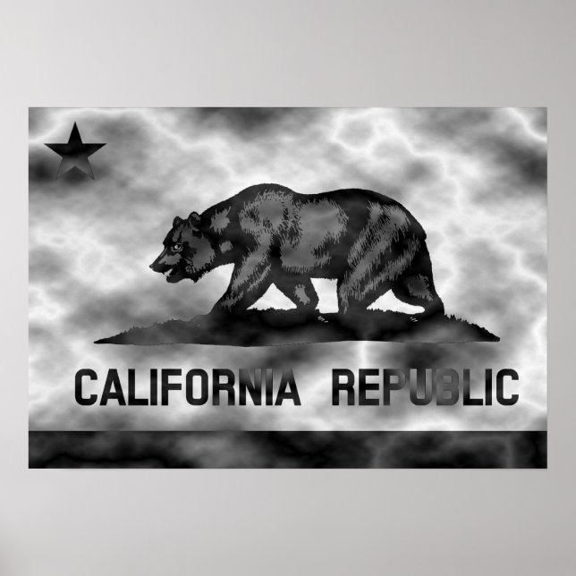 Kalifornien Flagga Plasma Poster (Framsidan)