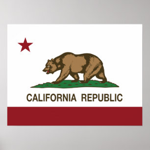 Kalifornien Flagga Poster
