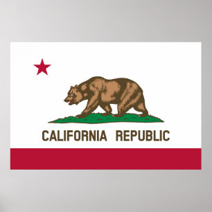 Kalifornien Flagga Poster