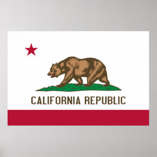 Kalifornien Flagga Poster