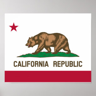 Kalifornien Flagga Poster