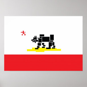 Kalifornien flagga poster