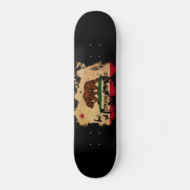 Kalifornien flagga skateboard bräda 20,5 cm (Framsida)