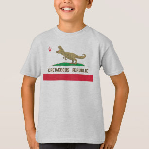 Kalifornien Flagga T-rex Dinosaur T Shirt