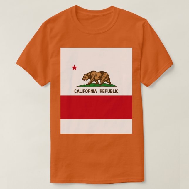 Kalifornien Flagga T Shirt (Design framsida)
