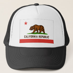 Kalifornien flagga truckerkeps