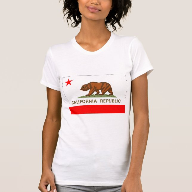 Kalifornien FLAGGAinternationell T-shirt (Framsida)
