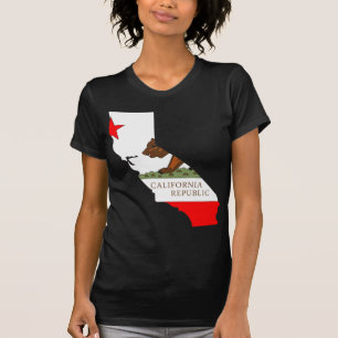 Kalifornien flaggakarta t shirt