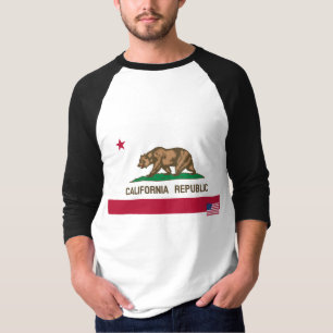 Kalifornien flaggaskjorta t shirt