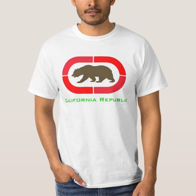 Kalifornien flaggatshirt tee shirt (Framsida)