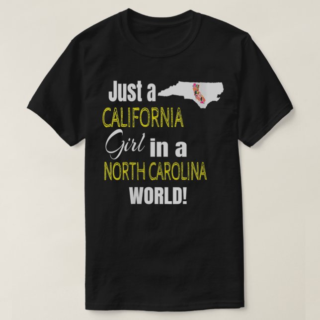 Kalifornien flicka i North Carolina T Shirt (Design framsida)