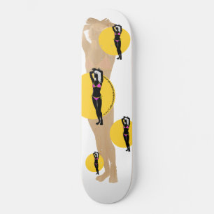 Kalifornien flickaSkateboards - Courtney logotyp Skateboard Bräda 20 Cm