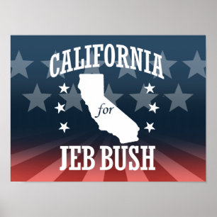 KALIFORNIEN FÖR JEB BUSH POSTER