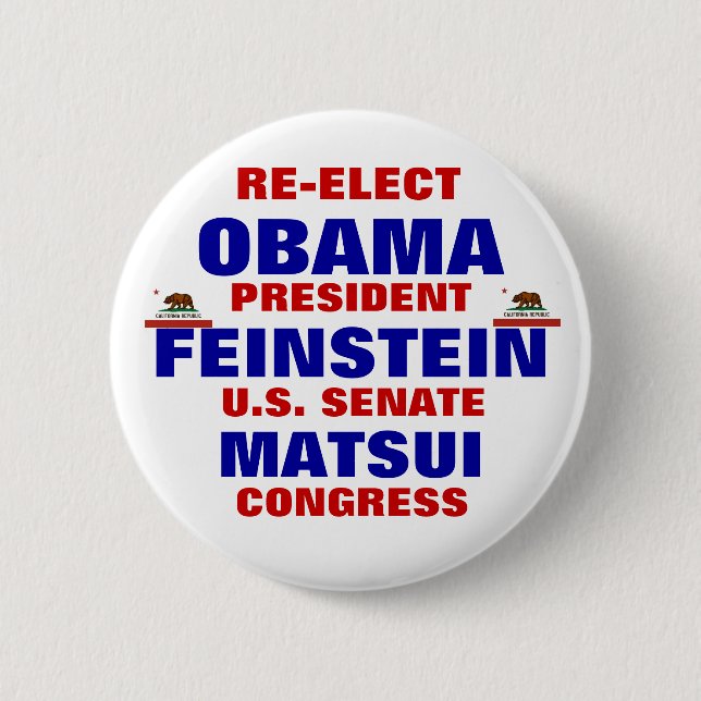 Kalifornien för Obama Feinstein Matsui Knapp (Framsida)