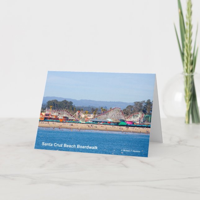 Kalifornien för Santa Cruz strandBoardwalk Kort (Framsida)