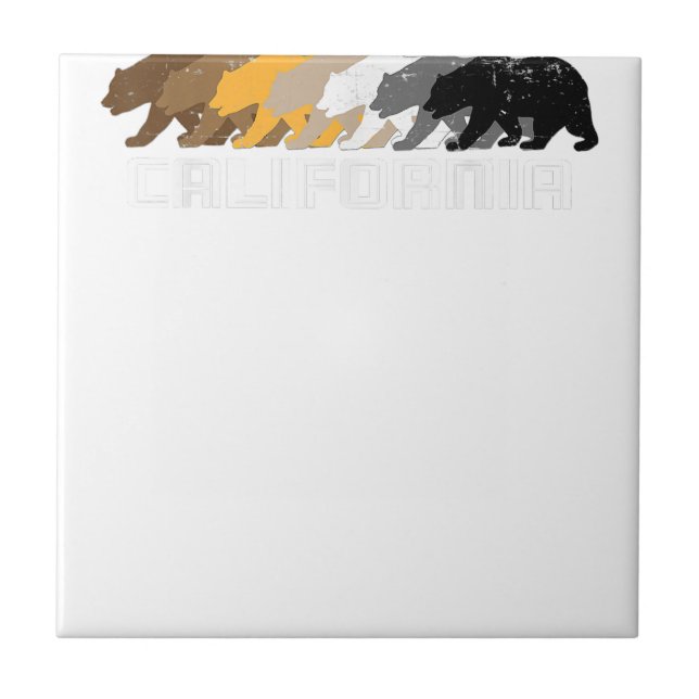 Kalifornien Gay Bear Distress Kakelplatta (Framsidan)