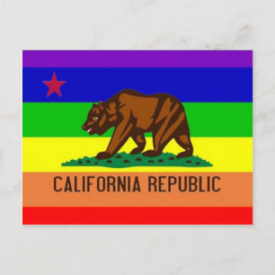 Kalifornien Gay pride Flagga Vykort
