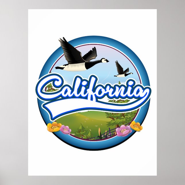 Kalifornien Geese-logotypen Poster (Framsidan)
