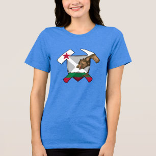 Kalifornien Geolog - Sten Hammer och Shield Tee Shirt