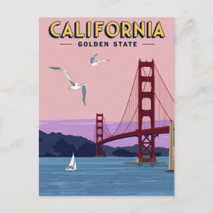 Kalifornien Golden Gate Bridge Solnedgång Vykort