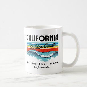 Kalifornien Golden Kusten, Vintage Sunset Graphic Kaffemugg