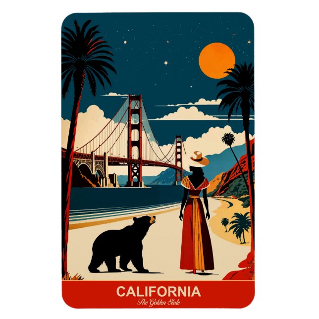 Kalifornien: Golden State Flexible Magnet (Vertikal)