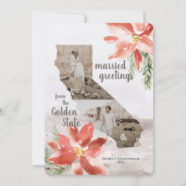 Kalifornien Golden State Karta 1:a jul Julkort