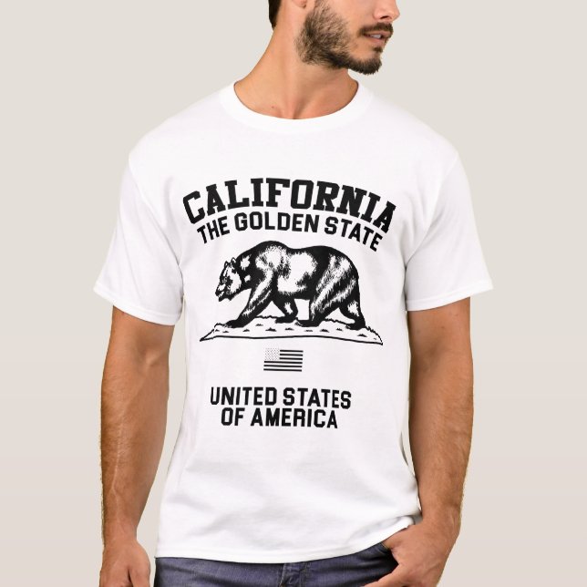 Kalifornien Golden State Tee Shirt (Framsida)