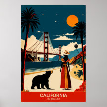 Kalifornien: Golden State Travel Poster