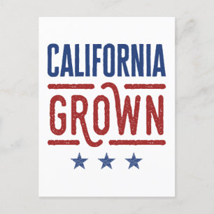 Kalifornien Grown California Pride Native Born Vykort
