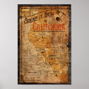 Kalifornien Guld Rush Poster