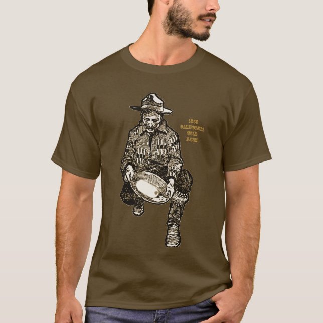 Kalifornien guldruschgruvarbetare 1849 tee shirt (Framsida)