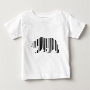 KALIFORNIEN GYLLENE BJÖRN STreckkodsmönsterdesign Tee Shirt