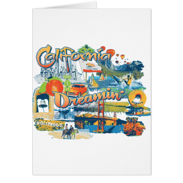 Kalifornien Hälsningskort (Framsidan)