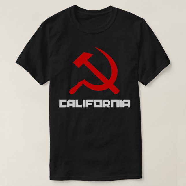 Kalifornien Hammer Sickle T Shirt (Design framsida)