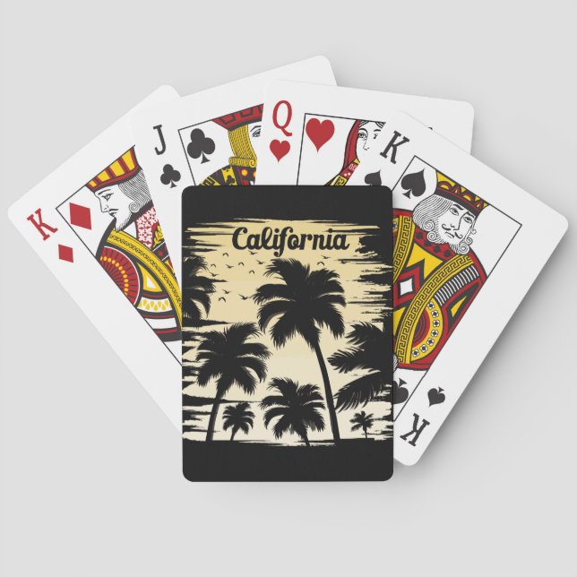 Kalifornien Handflatan Träd Casinokort (Baksidan)