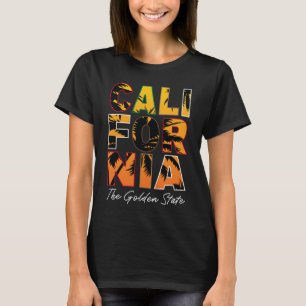 Kalifornien Handflatan Träd Fylld Brev T-Shirt