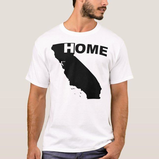 Kalifornien hem från hemmet till hemmet tee shirt (Framsida)