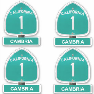 Kalifornien Highway 1 Cambria-klistermärken Klistermärken