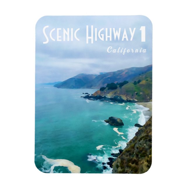 Kalifornien Highway 1 Magnet (Vertikal)