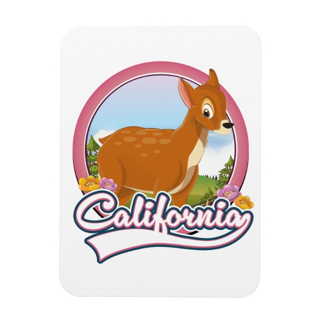 Kalifornien hjort semester logotyp magnet (Vertikal)