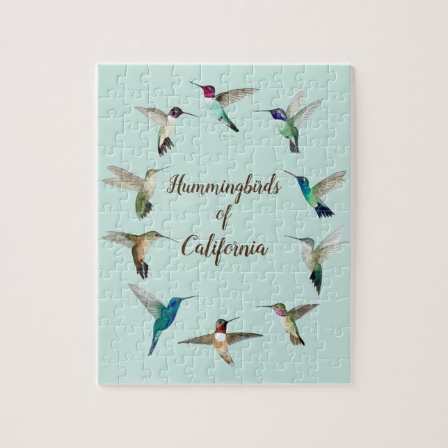 Kalifornien Hummingbird Jigszle Puzzle Pussel (Vertikal)