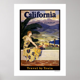 Kalifornien i sommar. Resor med Tåg Poster