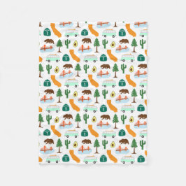 Kalifornien Icons Fleecefilt