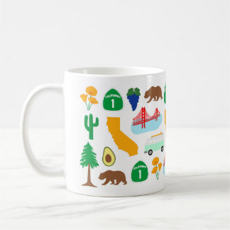 Kalifornien Icons Kaffemugg