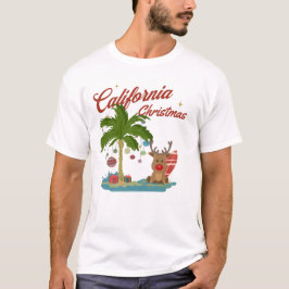 Kalifornien, Jul Handflatan, Träd och rener T Shirt