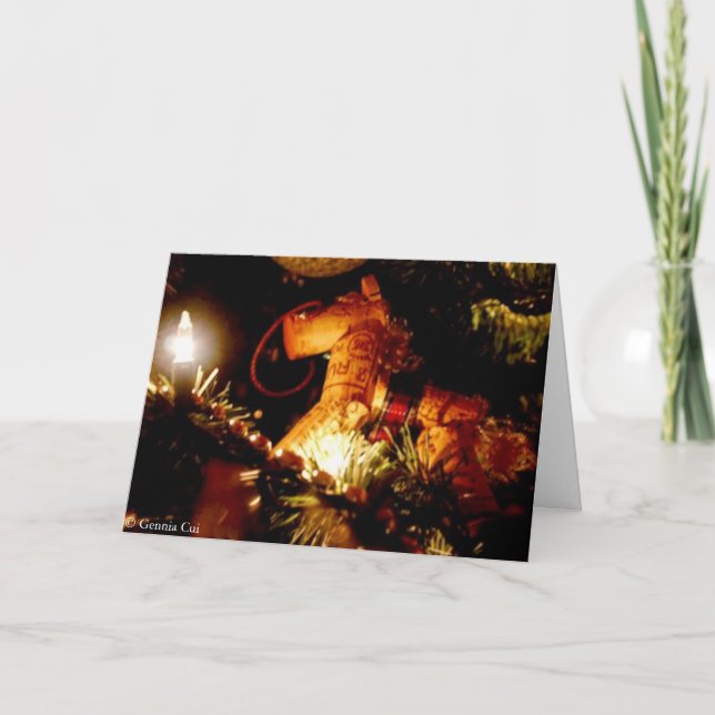 Kalifornien jul med ordstäv helgkort (Framsida)