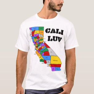 Kalifornien kärlek t-shirt