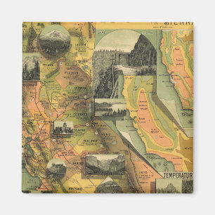 Kalifornien Karta Magnet